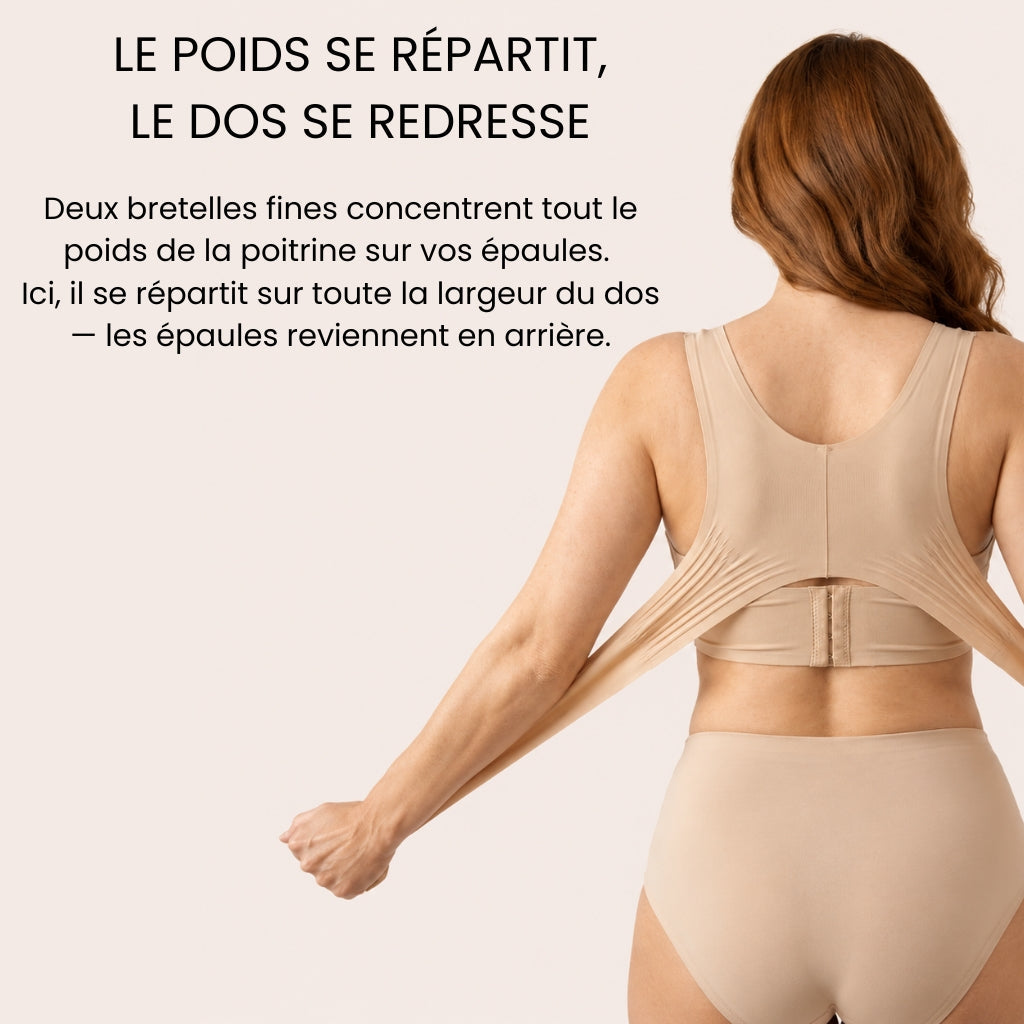 Le panneau dorsal répartit le poids sur tout le dos